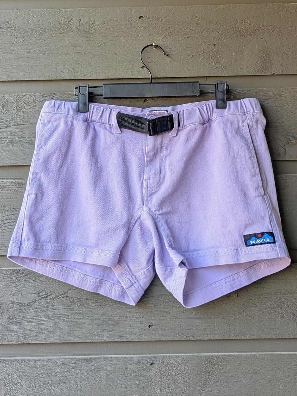 Kavu Light Purple Patcho Short Women's Outdoor Shorts with Belt Stretch Large